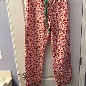 American Eagle Outfitters Red Floral Pajama Pants
